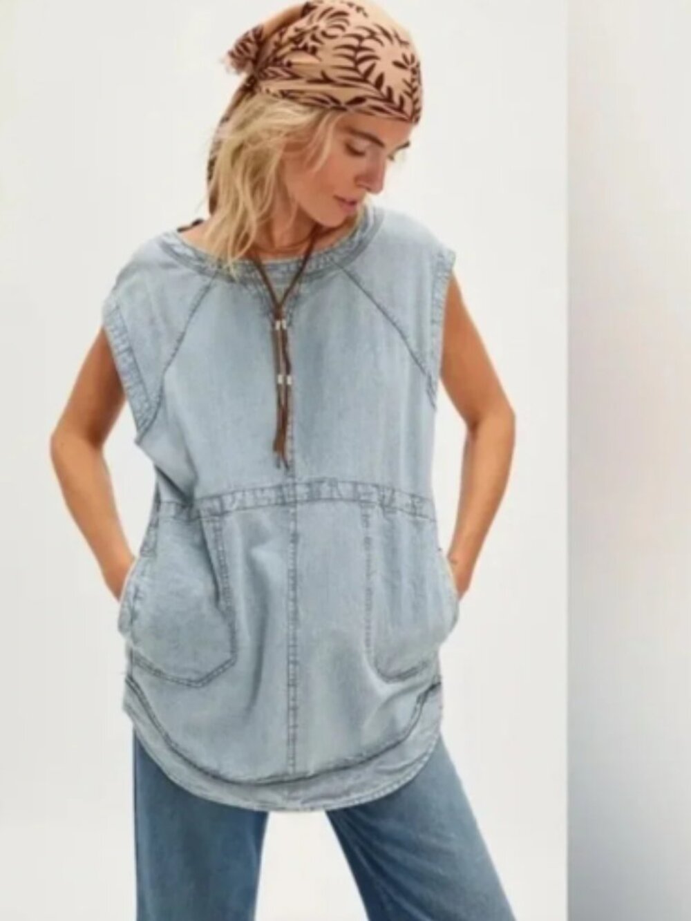 Free People We The Free Madison Railroad Stripe Tunic Top size S